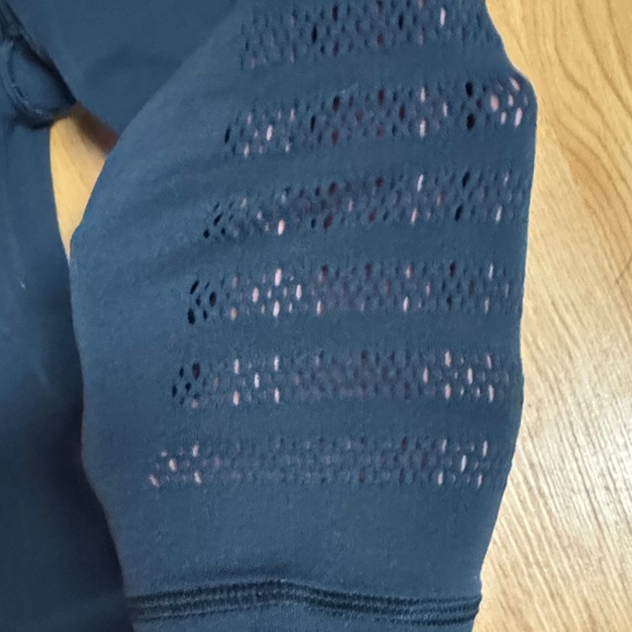 Lululemon size 4 dark teal blue green Athletica crop yoga Leggings - Picture 5 of 11